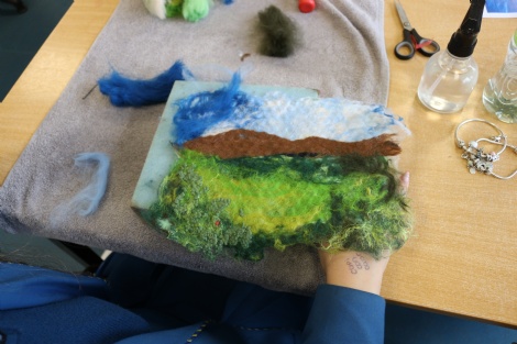 Year 11 Art and Design Students Explore Felt Making with Andrea Hayes